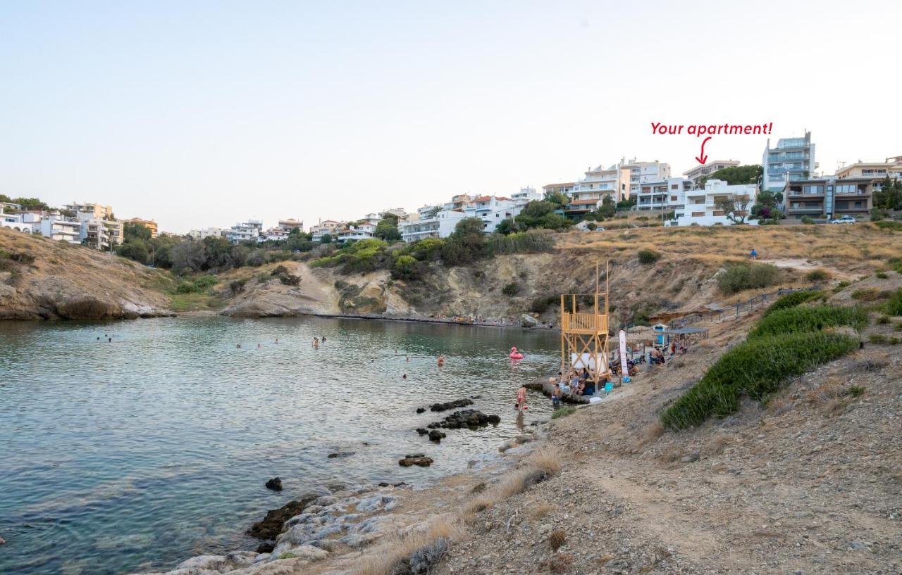 Amazing Sea View, Rafina Port, Athens Airport, Self-Check-In Apartment Bagian luar foto